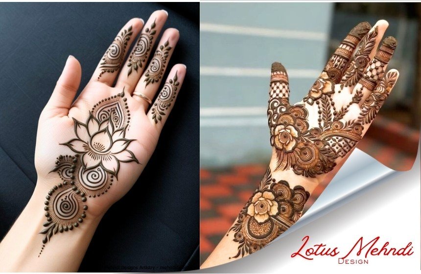 Lotus Mehndi Design