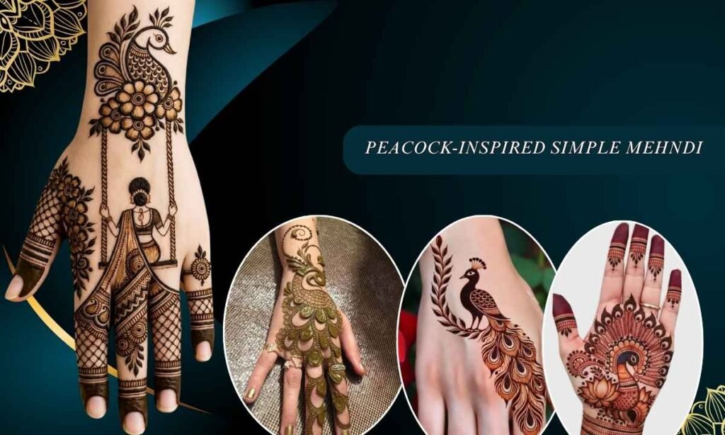 Peacock-Inspired Simple Mehndi