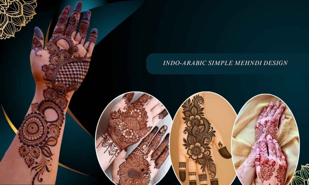 Indo-Arabic Simple Mehndi Design